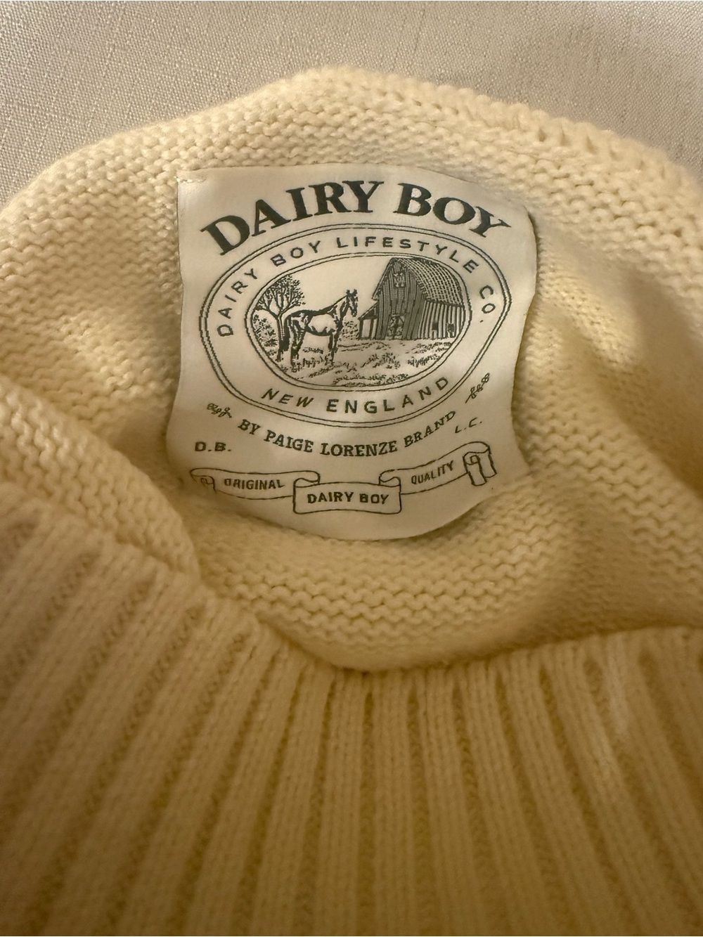 Dairy Boy Embroidered Sweater- NWOT - Picture 4 of 5